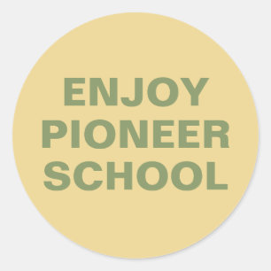 Sticker Rond Profitez de l'école Pioneer   JW