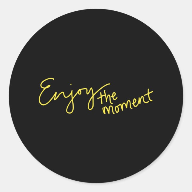 Sticker Rond Profitez du moment 63 (Devant)