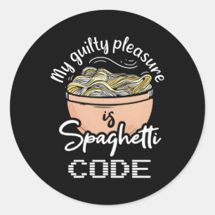 Sticker Rond Programmation Informatique Spaghetti Code Programm