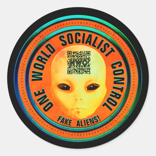 Sticker Rond Programme Alien faux (Devant)