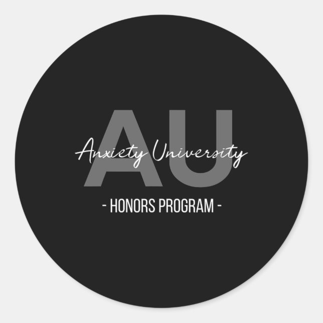 Sticker Rond Programme d'honneurs d'anxiété de l'université  (Devant)