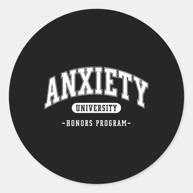 Sticker Rond Programme d'honneurs d'anxiété Université Drôle Sa (Devant)