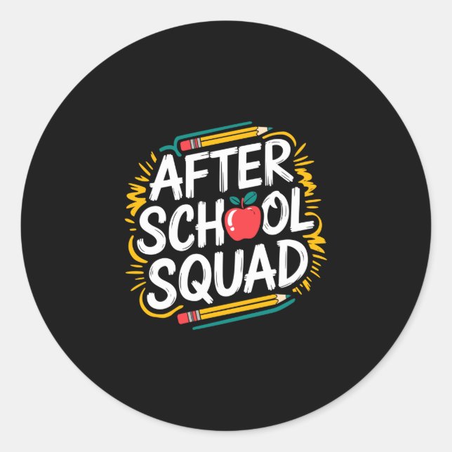 Sticker Rond Programme extrascolaire masculin enseignement et é (Devant)