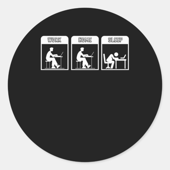 Sticker Rond Programmer la vie Programmation Coder Coder PC Cad (Devant)