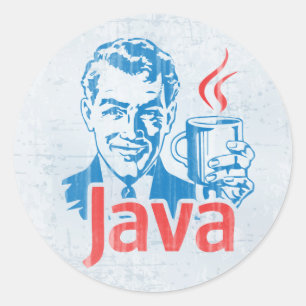 Sticker Rond Programmeur de Java