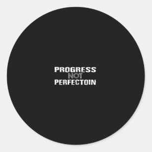 Sticker Rond progrès non perfection
