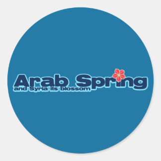 Sticker Rond Projet caritatif : Révolution syrienne Printemps a