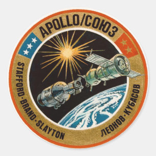 Sticker Rond Projet d'essai Apollo-Soyuz