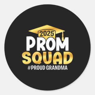 Sticker Rond Prom Squad 2025 Graduate Prom Cl De 2025 Fier Arg