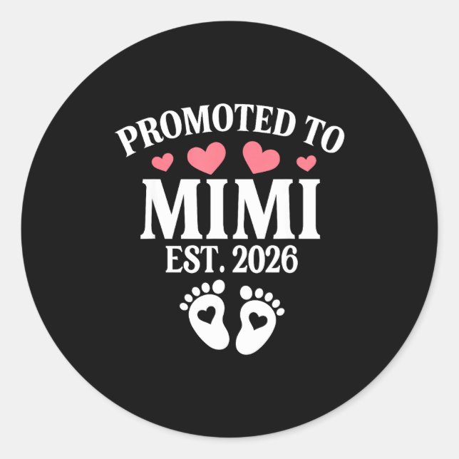 Sticker Rond Promoted To Mimi 2026 Proud Mimi 2026 Announcement (Devant)