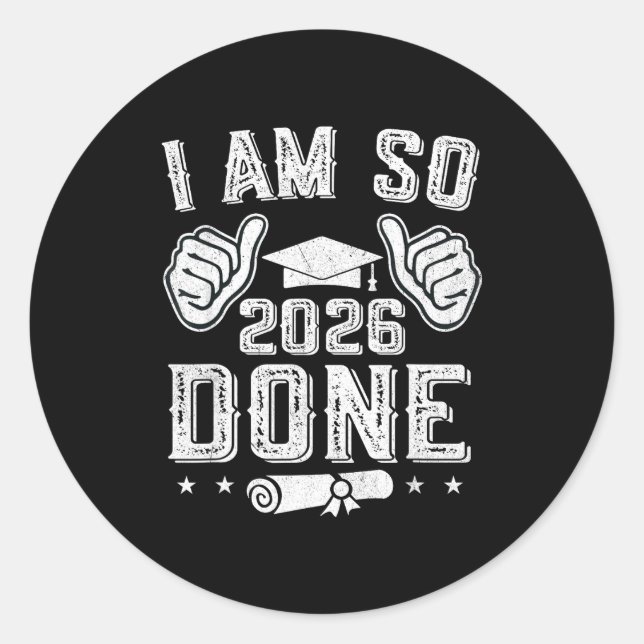 Sticker Rond Promotion 2026 ai fini terminale remise de diplôme (Devant)
