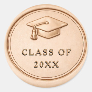 Sticker Rond Promotion 2026 Cachet de Cire Or Classique