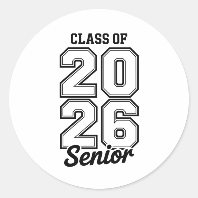 Sticker Rond Promotion 2026 Terminale 26 Diplômé Diplômée (Devant)