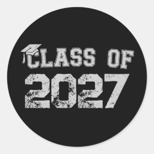 Sticker Rond Promotion 2027 Diplômé senior 2026 Diplômé