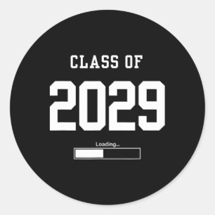 Sticker Rond Promotion 2029 Étudiant de Première Année Lycée Fu