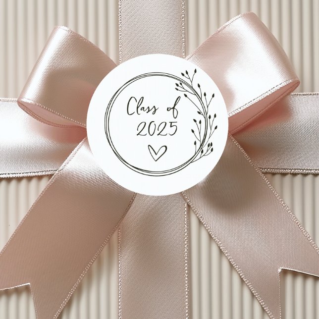 Sticker Rond Promotion de fin d'études (Class of Graduation Sticker)