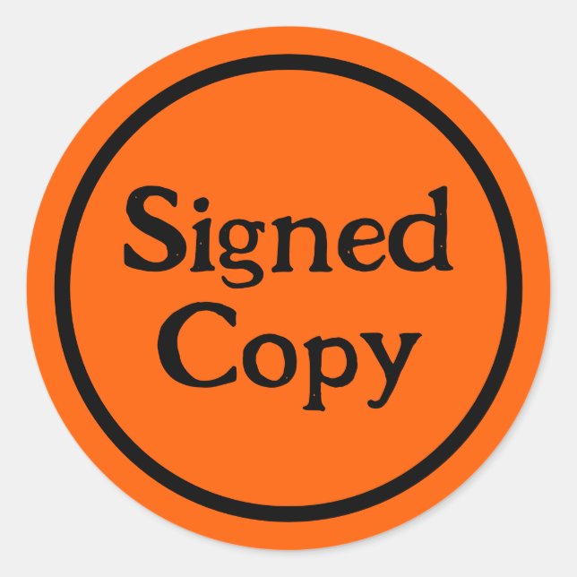 Sticker Rond Promotion de l'autographe de l'auteur de la copie  (Devant)