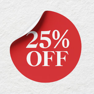 Sticker Rond Promotion d'entreprise N'importe quel pourcentage 