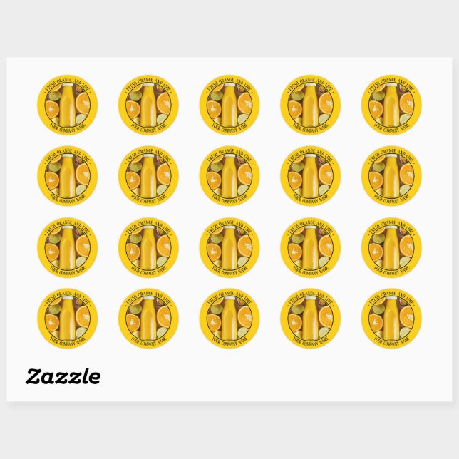 Sticker Rond Promotion du produit photo Jaune (Feuille)