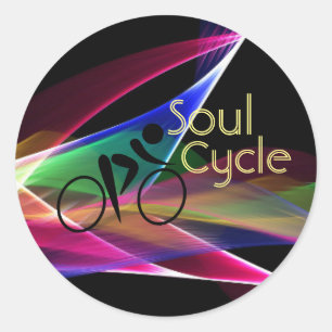 Sticker Rond Promotion Soul Cycle Rétro Néon