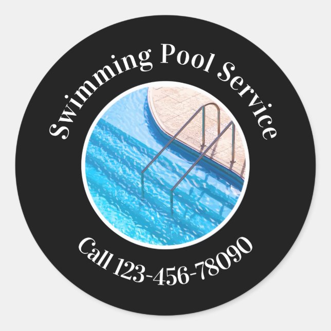 Sticker Rond Promotions pour piscine professionnelle (Devant)
