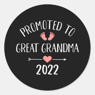 Sticker Rond Promu à arrière grand-mère 2022 pour la grossesse