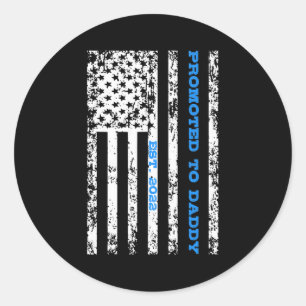 Sticker Rond Promu À Daddy 2022 Première Fête des pères