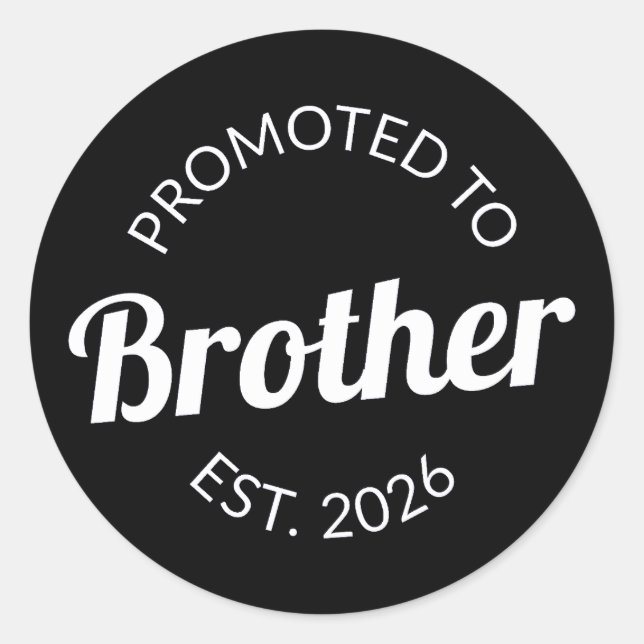 Sticker Rond Promu À Frère Est. 2026 I (Devant)