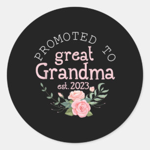 Sticker Rond Promu À Grand Grand Grand-Mère Est 2023 Première F