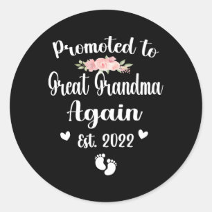 Sticker Rond Promu À Grand Grand-Mère Est 2022 Nouveau Grand
