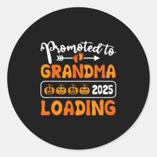 Sticker Rond Promu À Grand-Mère 2025 Chargement Citrouille Hall