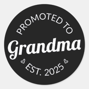 Sticker Rond Promu À Grand-Mère Est. 2025 I