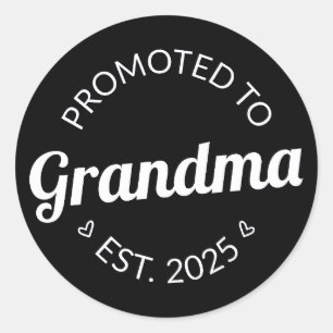 Sticker Rond Promu À Grand-Mère Est. 2025 I