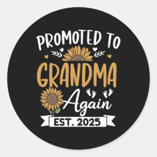 Sticker Rond Promu À Grand-Mère Est 2025 Tournesol
