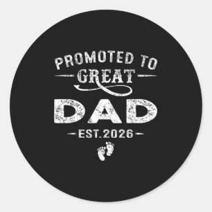 Sticker Rond Promu À Grand Papa Est 2026 Annonce De Grossesse