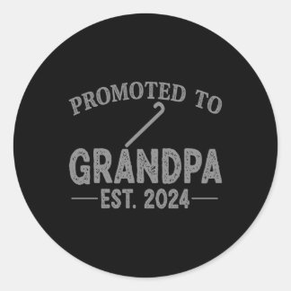 Sticker Rond Promu à grand-père 2024 pour la grossesse bébé ann