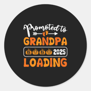 Sticker Rond Promu À Grand-Père 2025 Chargement Citrouille Hall