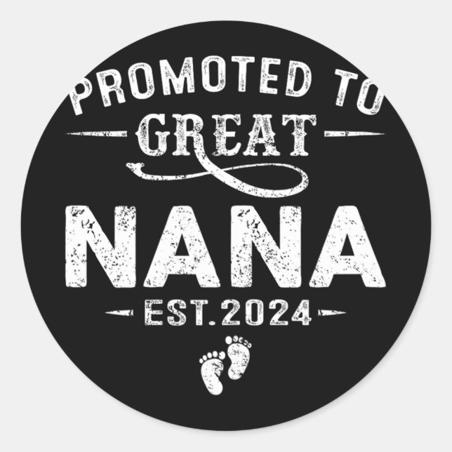 Sticker Rond Promu À Great Nana 2024 Fête des mères (Devant)