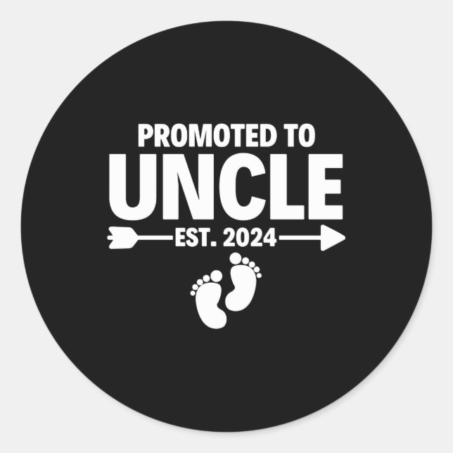 Sticker Rond Promu à l'oncle Est 2024 Fête des Pères (Devant)