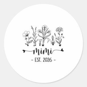 Sticker Rond Promu À Mimi Est 2026 Faire-part de grossesse F