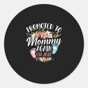 Sticker Rond Promu À Mommy Est 2022 Flower