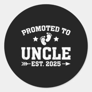 Sticker Rond Promu À Oncle 2025 Bientôt Être Nouveau Oncle Père