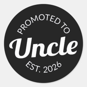 Sticker Rond Promu À Oncle Est. 2026 I