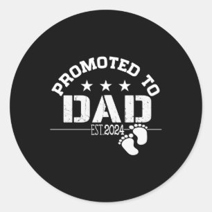 Sticker Rond Promu à Papa 2024