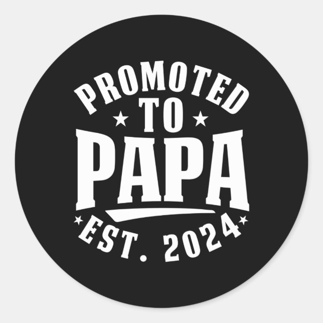 Sticker Rond Promu À Papa 2024 1Er Time Papa (Devant)