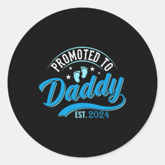 Sticker Rond Promu à papa 2024 papa à être 2024