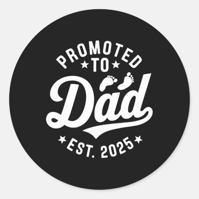 Sticker Rond Promu À Papa 2025 Bientôt Être Papa Mari Fath (Devant)