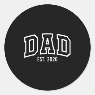 Sticker Rond Promu À Papa Est 2026 Papa À Être Cadeaux Premier