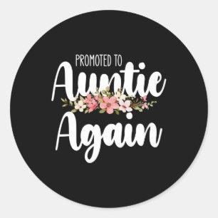 Sticker Rond Promu À Tante À Nouveau