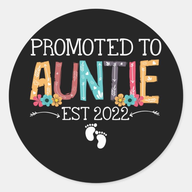 Sticker Rond Promu À Tante EST 2022 Tante Reveal (Devant)